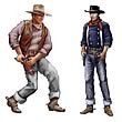 John Wayne Western 4 1/2-Inch Resin Ornaments